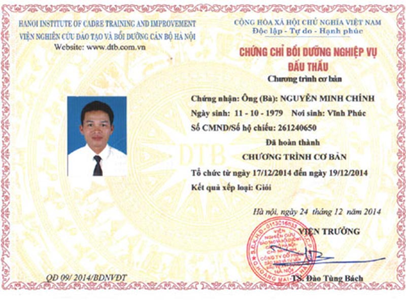 Chứng chỉ thiết kế xây dựng công trình khai thác mỏ