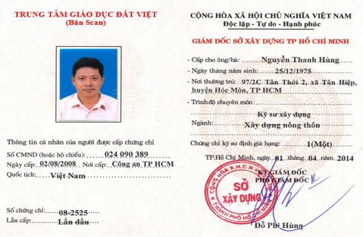 Đâò tạo chứng chỉ giám sát xây dựng hạ tầng kỹ thuật