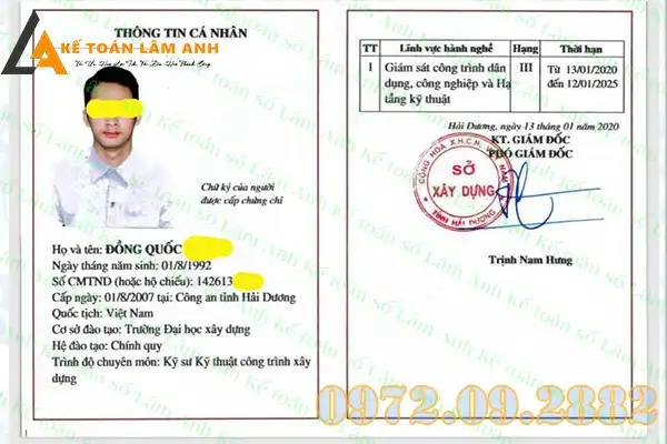 Chứng chỉ giám sát hạng 2 cần những gì?