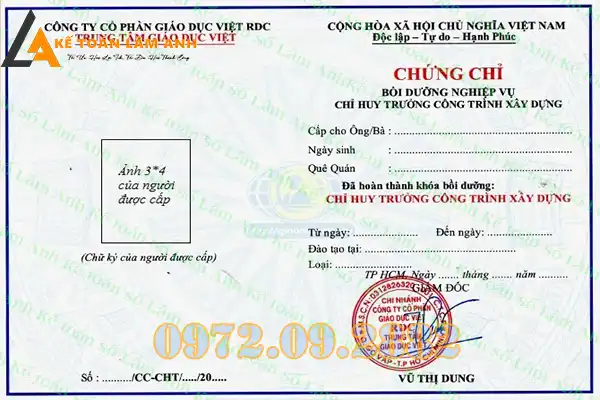 Điều kiện cấp chứng chỉ chỉ huy trưởng