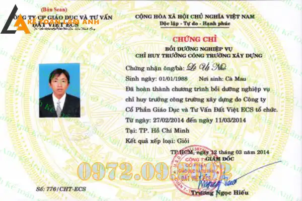 Có chứng chỉ hành nghề chỉ huy trưởng không