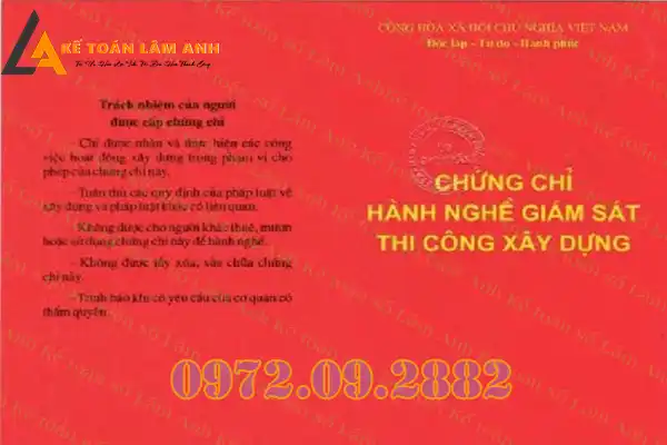 Chứng chỉ hành nghề giám sát cơ điện