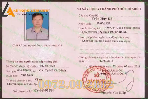 Điều kiện cấp chứng chỉ khảo sát địa hình