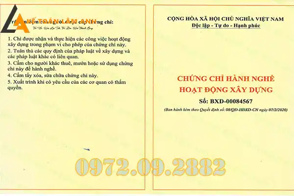 Chứng chỉ hành nghề thẩm tra thiết kế