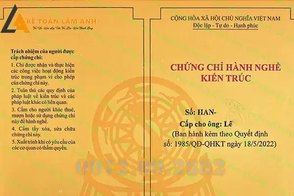 Làm chứng chỉ hành nghề kiến trúc sư tại TPHCM