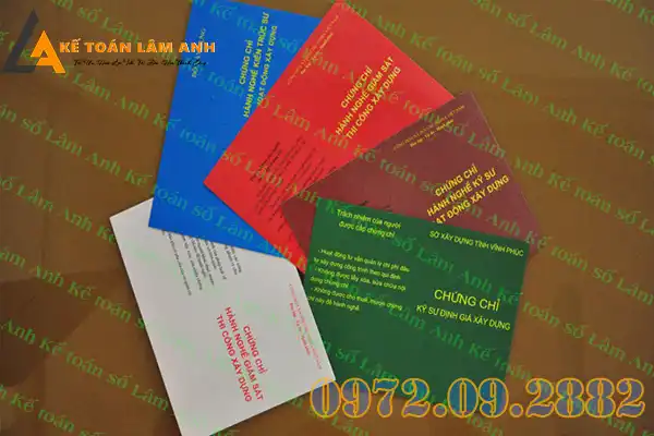 Các loại chứng chỉ hành nghề xây dựng