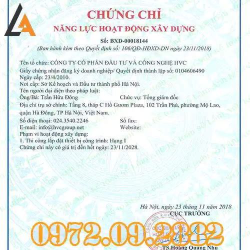 Tư Vấn Hồ Sơ Đào Tạo Chứng Chỉ Năng Lực Lắp Đặt Thiết Bị