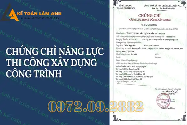 Dịch vụ làm chứng chỉ năng lực hoạt động xây dựng