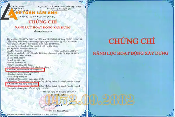 Quy định về chứng chỉ năng lực hoạt động xây dựng