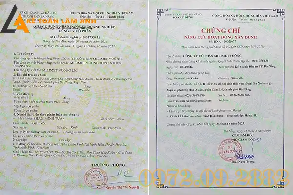 Chứng chỉ năng lực xây dựng hạng 1, 2, 3