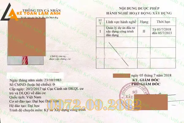 Chứng chỉ hành nghề quản lý dự án hạng 1, 2, 3