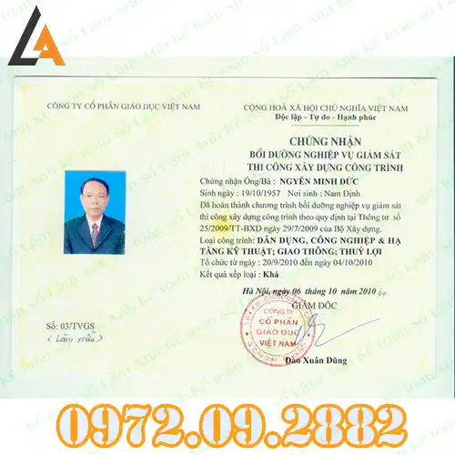 Tư Vấn Hồ Sơ Thi Chứng Chỉ Tư Vấn Giám Sát Nhanh Chóng