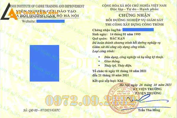 Điều kiện thi chứng chỉ tư vấn giám sát