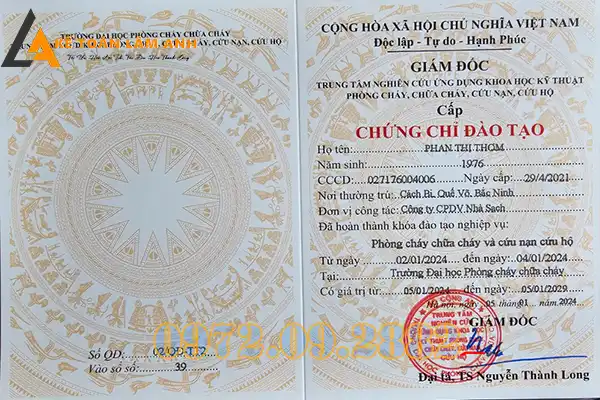 Chứng chỉ phòng cháy chữa cháy hộ kinh doanh