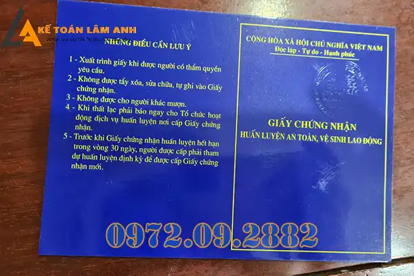 Cấp Thẻ ATLĐ Tại TP.HCM Nhóm 1, 2, 3 Mẫu Thẻ Mới Nhất