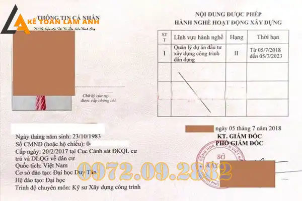 Đào Tạo Chứng Chỉ Xây Dựng Bạc Liêu – Trọn Gói Hạng I, II, III1