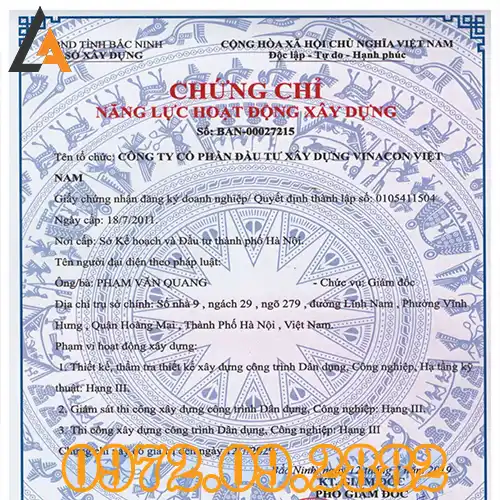 Đào Tạo Chứng Chỉ Xây Dựng Nghệ An – Hạng I, II, III