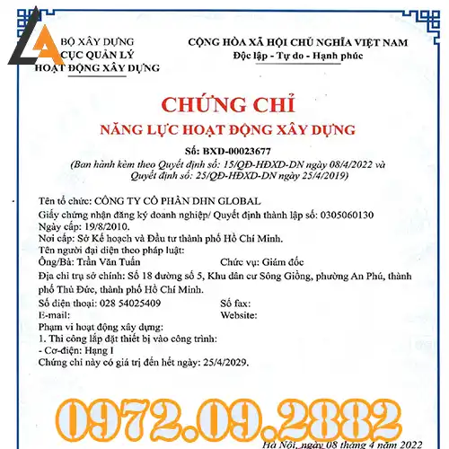 Đào Tạo Chứng Chỉ Xây Dựng Quảng Bình – Hạng I, II, III