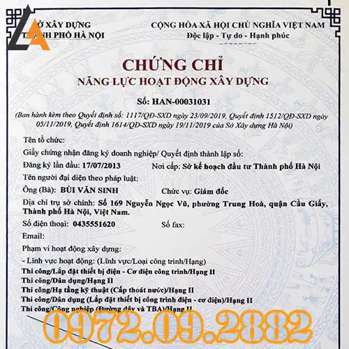Thi & Cấp Đào Tạo Chứng Chỉ Xây Dựng Quảng Nam Hạng I, II, III