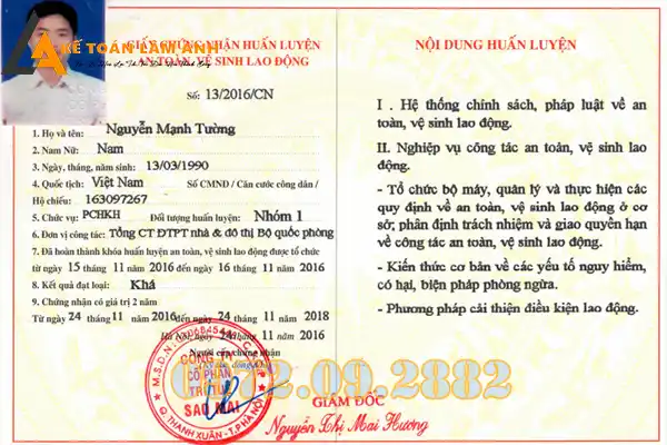 Dịch Vụ Cấp Chứng Chỉ ATLĐ Toàn Quốc Nhận Nhanh Trọn Gói