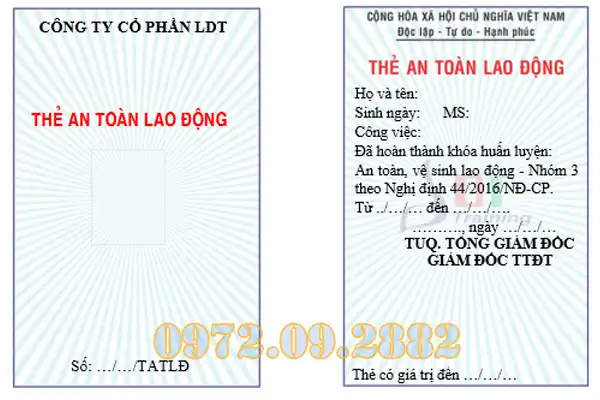 Thẻ An Toàn Lao Động Là Gì? Quy Định – Nhóm – Thời Hạn