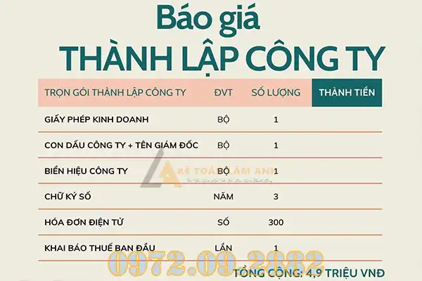 Dịch vụ thành lập công ty TNHH 1 thành viên