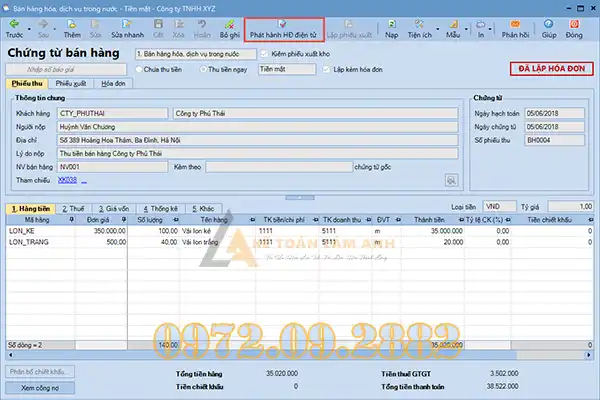 Thông báo phát hành hóa đơn điện tử theo Thông tư 78
