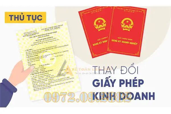 Thay đổi nội dung đăng ký doanh nghiệp 